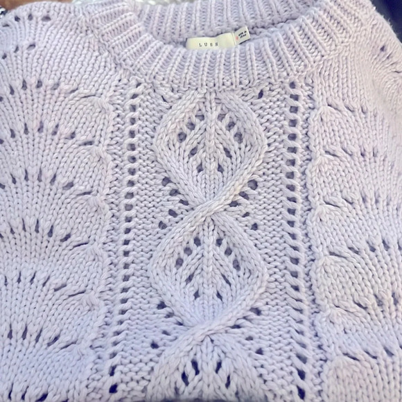 Chunky knit sweater in lilac  colour - Picture 2 of 6
